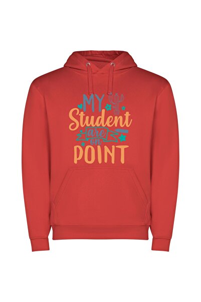 iLovePrints Epsylon's Inspired Student Art Φούτερ με κουκούλα σε χρώμα Κόκκινο