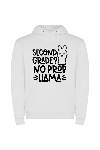 iLovePrints Grade and Llama Chic Φούτερ με κουκούλα σε χρώμα Λευκό
