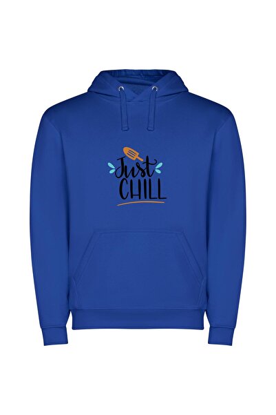 iLovePrints Chill Spatula Serenity Φούτερ με κουκούλα σε χρώμα Μπλε