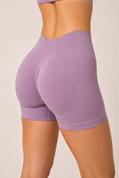 Zeia Cute Model Kadın Seamless Scrunch Yüksek Bel Spor Şort Tayt