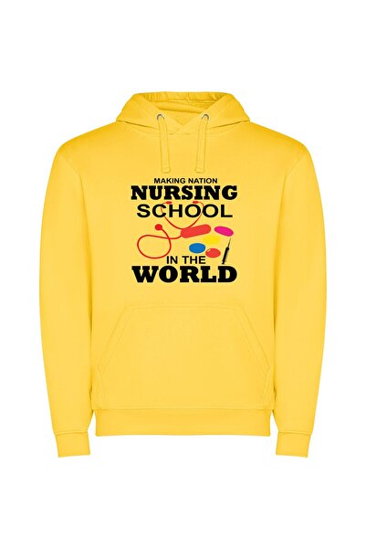 iLovePrints Nation's Premier Nursing Institute Φούτερ με κουκούλα σε χρώμα Κί...