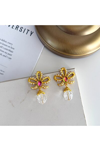 Alice İsstanbul Vintage Flower Earrings with Pearls