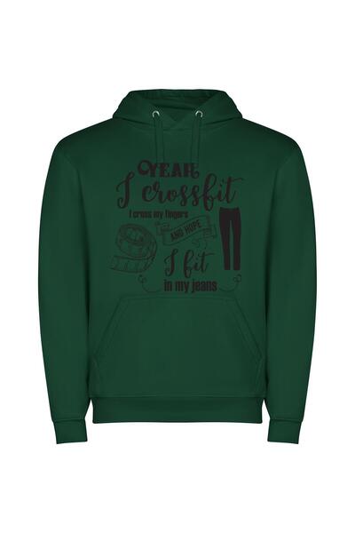 iLovePrints Fashionably Fit and Fabulous Φούτερ με κουκούλα σε χρώμα Πράσινο