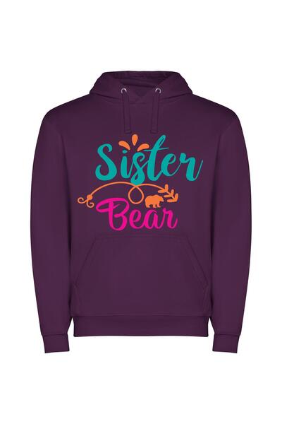 iLovePrints Berenstain's Sister Bear Φούτερ με κουκούλα σε χρώμα Μωβ