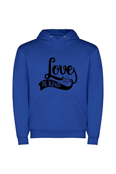 iLovePrints Infinite Love's Kind Features Φούτερ με κουκούλα σε χρώμα Μπλε