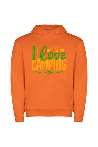 iLovePrints Tentastic Glamp-camp Delight Φούτερ με κουκούλα σε χρώμα Πορτοκαλί