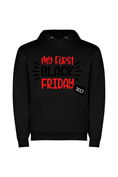 iLovePrints Prime-Time Black Friday Delight Φούτερ με κουκούλα σε χρώμα Μαύρο