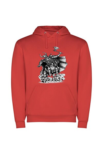 iLovePrints Shadowed Equestrian Scarlet Reaper Φούτερ με κουκούλα σε χρώμα Κό...