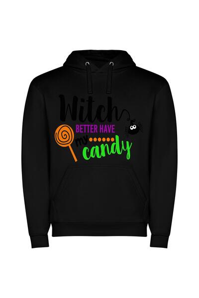 iLovePrints Sorcery Sweet Sensations Φούτερ με κουκούλα σε χρώμα Μαύρο