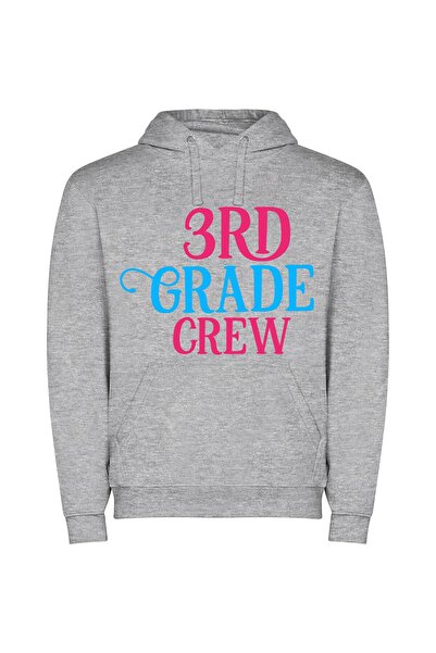 iLovePrints Grade3 Logo Print Φούτερ με κουκούλα σε χρώμα Γκρι