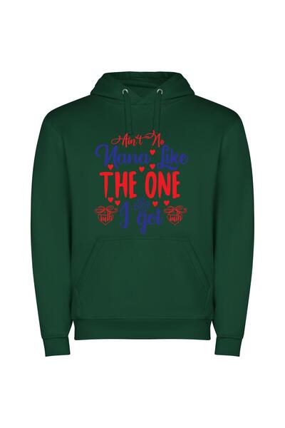 iLovePrints Bold Patriotic Mama Print Φούτερ με κουκούλα σε χρώμα Πράσινο
