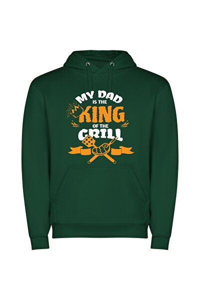 iLovePrints Grill Royalty Ready Feast Φούτερ με κουκούλα σε χρώμα Πράσινο
