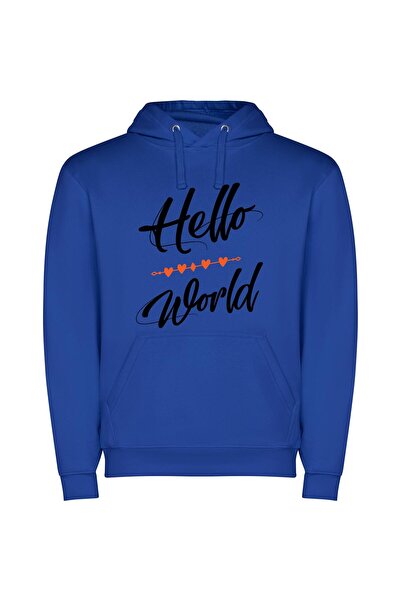 iLovePrints World of Colors Φούτερ με κουκούλα σε χρώμα Μπλε