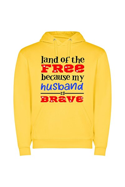 iLovePrints Beneath Brave Family Shield Φούτερ με κουκούλα σε χρώμα Κίτρινο