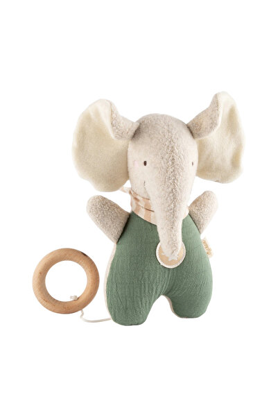 Sigikid Jucărie de pluș cu cutie muzicală, elefant din muselină, mascotă pent...