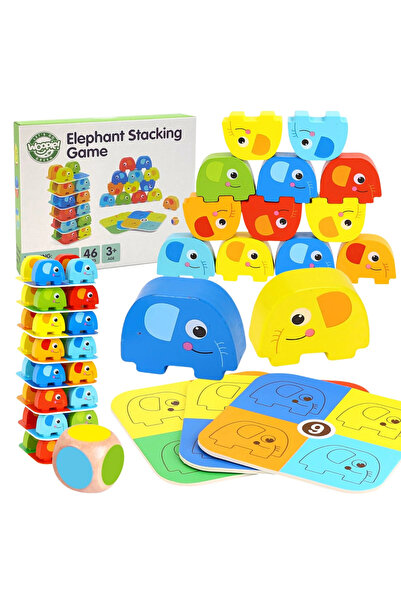 woopie Elefant Verde pe Jocul de Dexteritate cu Elefanți FSC