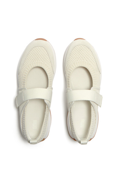 Fitflop Women's F-Mode Flow Knit/Suede Mary Janes