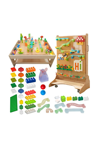 Masterkidz Set de blocuri de construcție Pistă de bile STEM 359 piese.