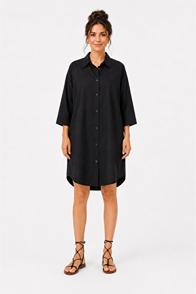 Neden Tekstil Black Shirt Dress Women