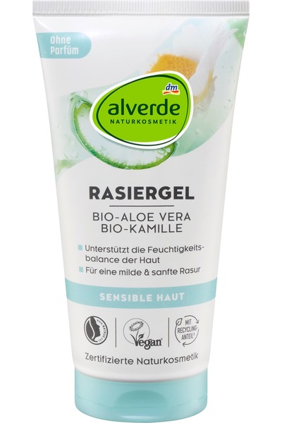 OEM Gel de ras organic cu aloe vera și mușețel organic, 150 ml