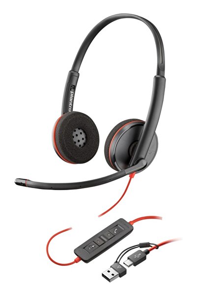 HP Casti Poly Blackwire 3220 On-ear Birou cu fir USB-C cu microfon Negru