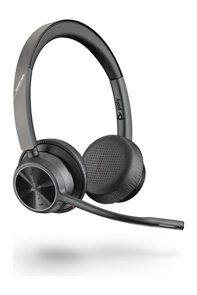 HP Poly Voyager 4320 Over-ear Bluetooth Office Headphones with Microphone Black