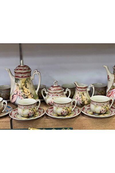 Genel Markalar ESTERHOMEDECOR 6 Kişilik 17 parça porselen çay seti