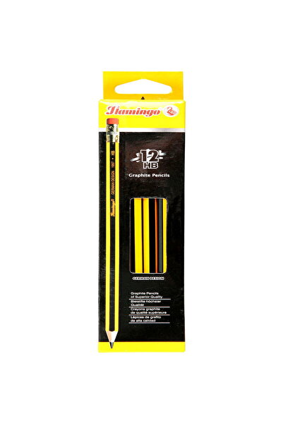 Flamingo 12-Piece HB Graphite Pencil Set