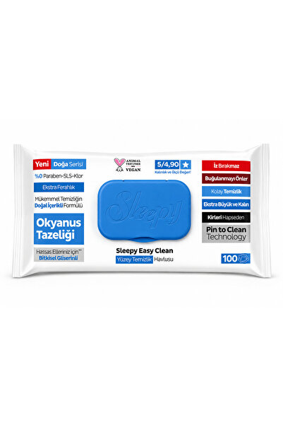 Genel Markalar Sleepy Easy Clean Yüzey Temizlik Havlusu 100 Yaprak - Okyanus ...