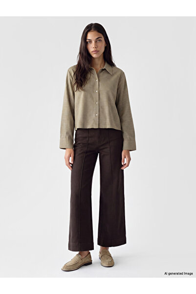 LC Waikiki Brown Wideleg Women's Jean Trousers