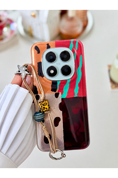 Go Aksesuar REDMİ NOTE 15 PRO 5G Uyumlu SHİNE Charm LEOPAR Tasarımlı Silikon ...
