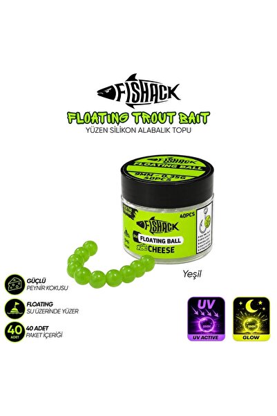 Fishack Yüzen Silikon Alabalık Topu - EggX - 40 Adet - Peynir Kokulu