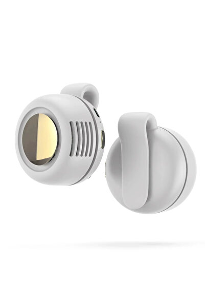 Choice1 مروحة USB Type-C بيضاء بدون شفرات بتصميم زر محمول، شحن USB، صامتة، مح...
