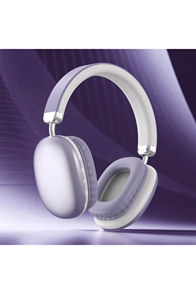 Choice1 PURPLE B40 Bluetooth Headphones Over Ear Wireless Headset HiFi Music ...