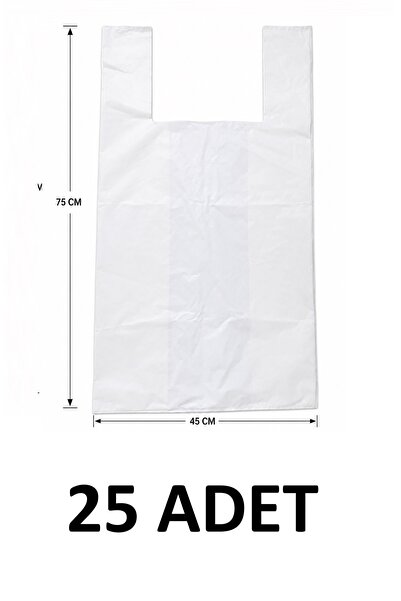 MTKardeşler 25 Pieces of 45X75 cm Thick Durable White Bags, Goods Transport B...