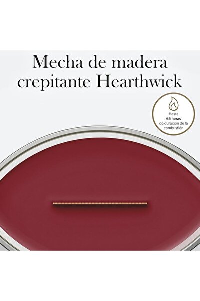 WoodWick شمعة معطرة، شمعة بيضاوية الشكل بنكهة التوت الأسود، مع فتيل متوهج، مد...