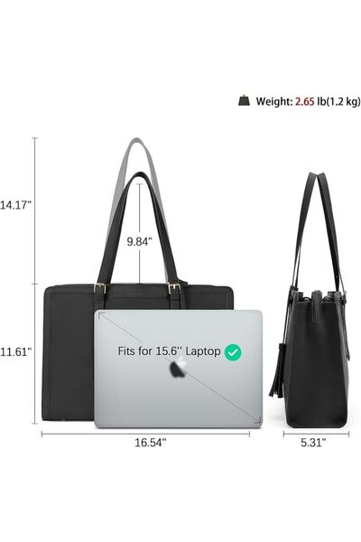 BOSTANTEN Womens Leather Laptop Tote Office Shoulder Handbag Vintage Briefcas...