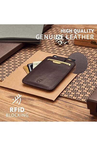 Vaultskin CHELSEA Slim Leather Card Wallet for Men, RFID (Matt Green) | Slim ...