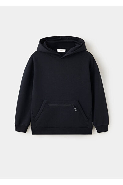 MANGO Kids Kapüşonlu pamuklu sweatshirt