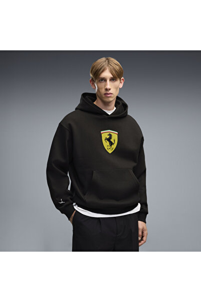 Puma Hanorac din fleece cu sigla colorată Ferrari pentru bărbați