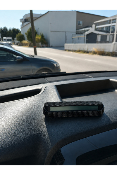 EFEAKS Crystal Stone Black Stone Covered Numberer for Car Interior Numbering ...