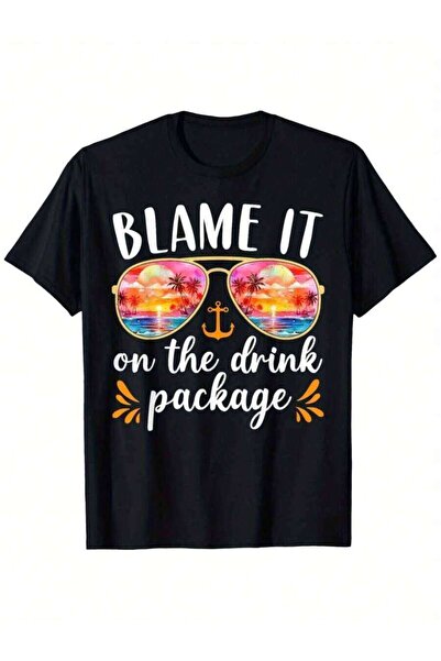25W تي شيرت جديد بأكمام قصيرة للجنسين بتصميم فضفاض من Funny Blame It On The D...
