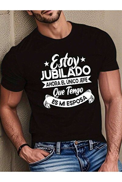 k222 تي شيرت رجالي بأكمام قصيرة بتصميم I'M Now Spanish - قميص برقبة دائرية مع...