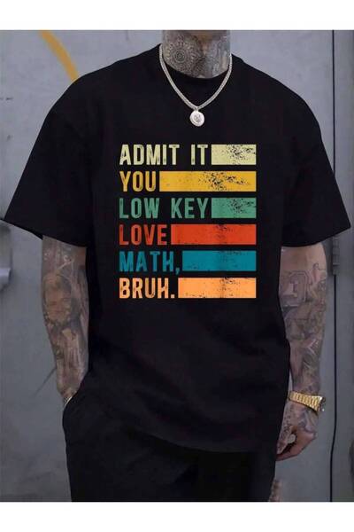 799 Back To School Admit It You Low Key Love Vintage Math Teacher T-Shirt Sho...