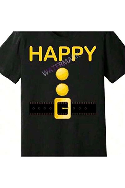 KYMC07 تي شيرت Happy Dwarf Costume 14413 مضحك للرجال بأكمام قصيرة ورسومات جرا...