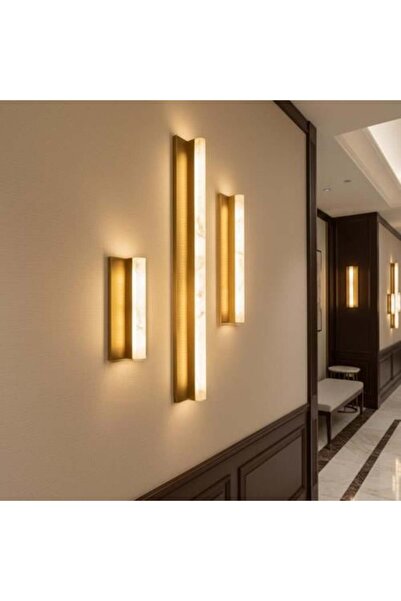 ٍSiera Light Wall-mounted square column natural alabaster marble W 166