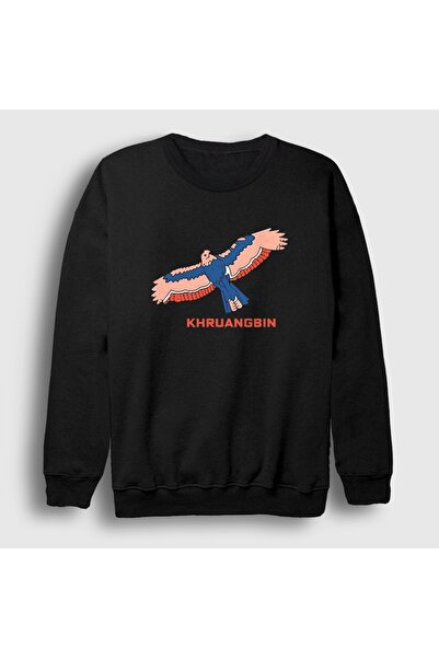 Presmono Ουνισέξ Μαύρο Φούτερ Mordechai Bird Khruangbin Rock 618382tt