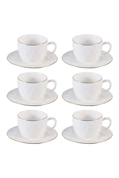 Reem 12-Piece Cup With Saucer White 180ml