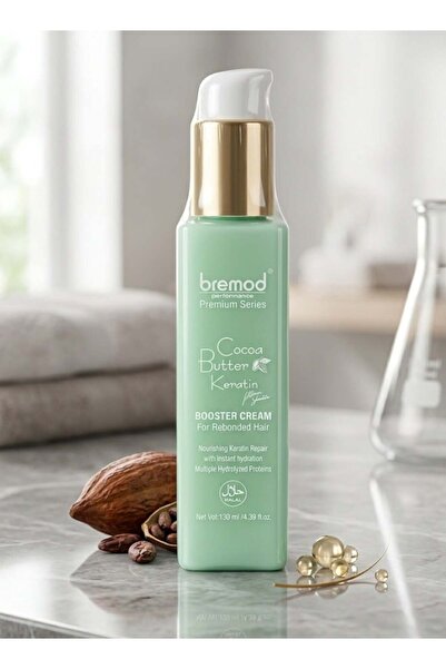 BREMOD Premium Series Cocoa Butter Keratin Booster Cream For Rebonded Hair De...