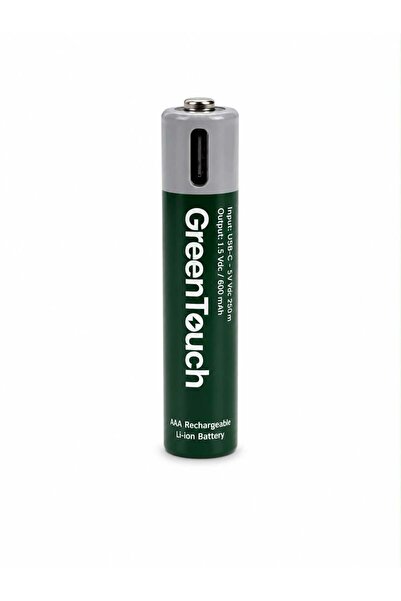 greentouch AAA USB-C Şarj Edilebilir İnce Kalem Pil — 2'li